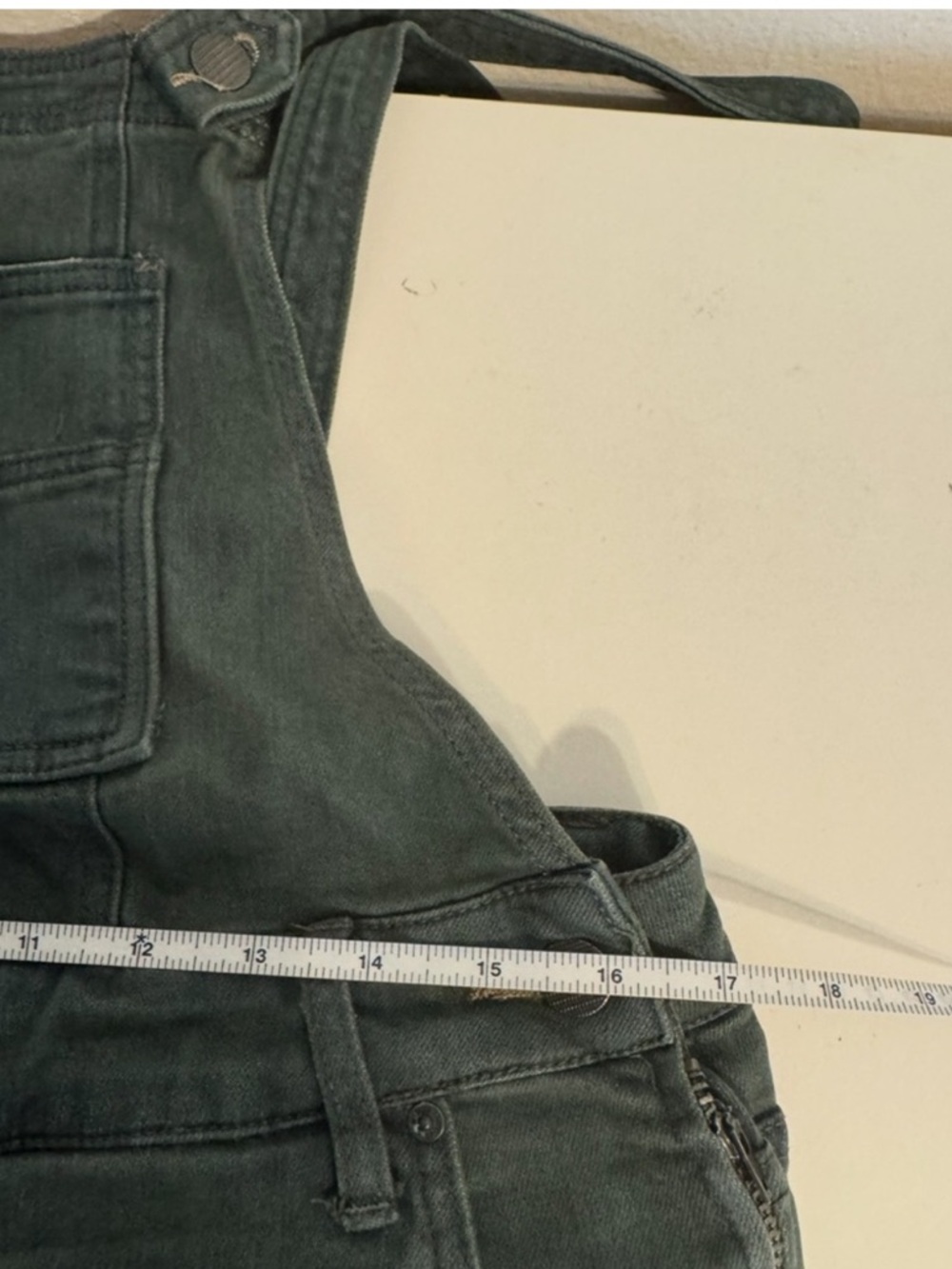 Free People Washed Denim Overall Women Size 30 - Picture 10 of 11